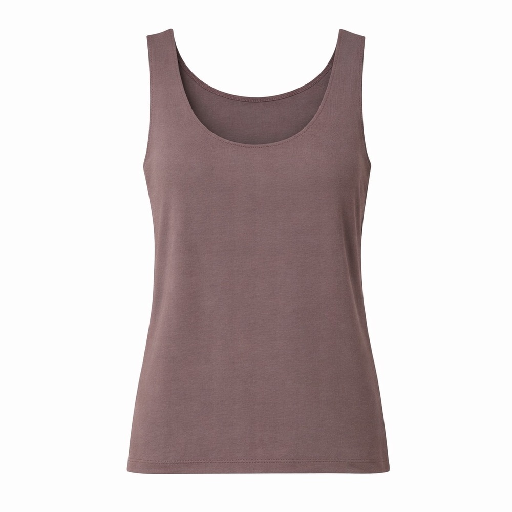 Wolford Brown‎ Modal Blend Sleeveless Jersey Tank Top L